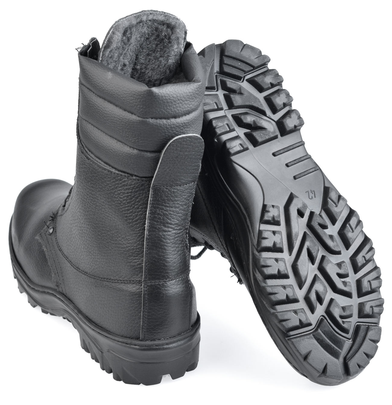 Ботинки с высоким берцем  "Ратник-Зима" на шерстяном меху, подошва резина (в уп. 8 пар). Фото N2