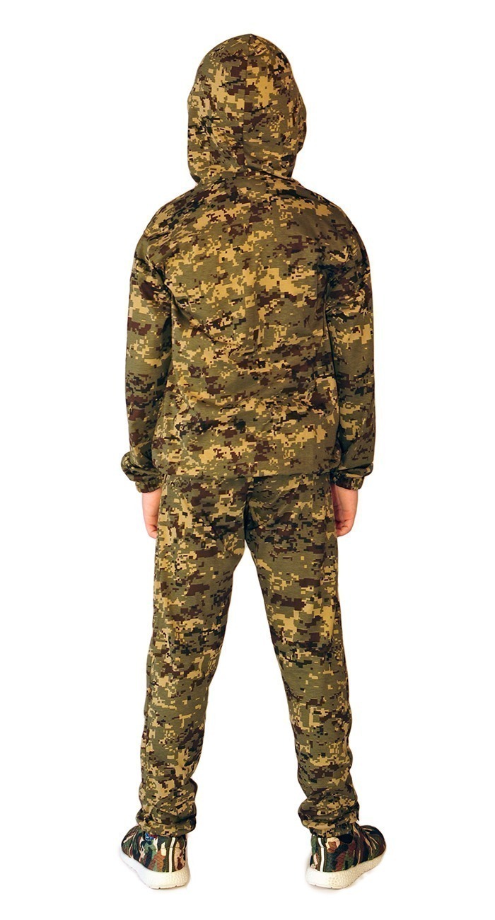 Костюм детский трикотажный "ТИгР" серо-зеленая цифра (куртка + брюки 100%х/б). Фото N2