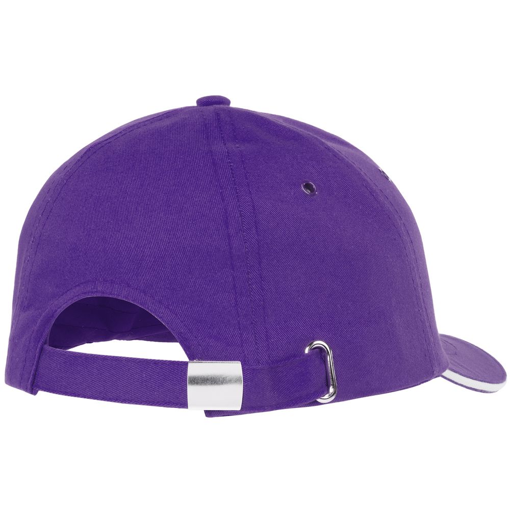 Бейсболка Bizbolka Canopy, фиолетовая с белым кантом. Фото N3