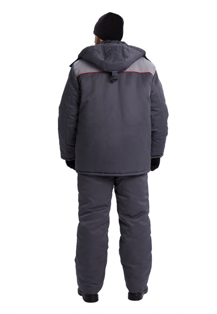Костюм зимний "ФАВОРИТ" куртка/брюки, цвет: т.серый/св.серый. Фото N3