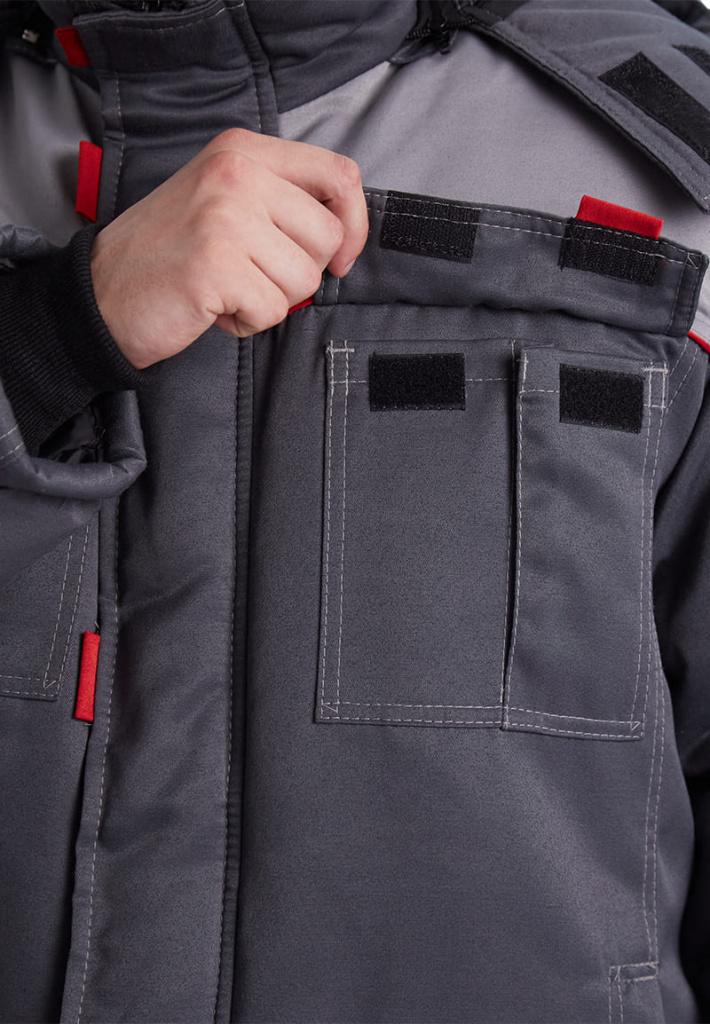 Костюм зимний "ФАВОРИТ" куртка/брюки, цвет: т.серый/св.серый. Фото N5
