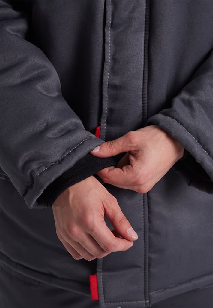 Костюм зимний "ФАВОРИТ" куртка/брюки, цвет: т.серый/св.серый. Фото N8