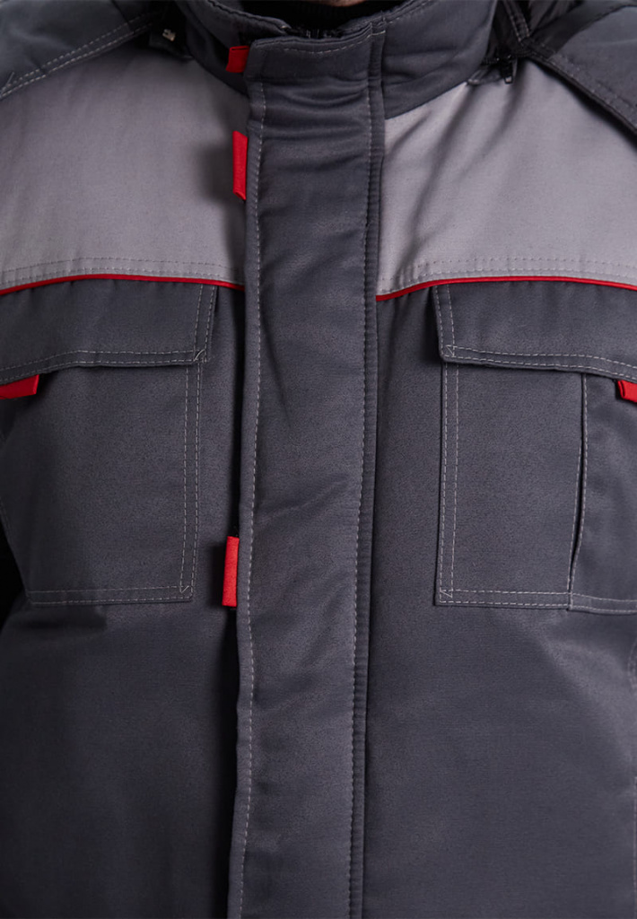 Костюм зимний "ФАВОРИТ" куртка/брюки, цвет: т.серый/св.серый. Фото N6