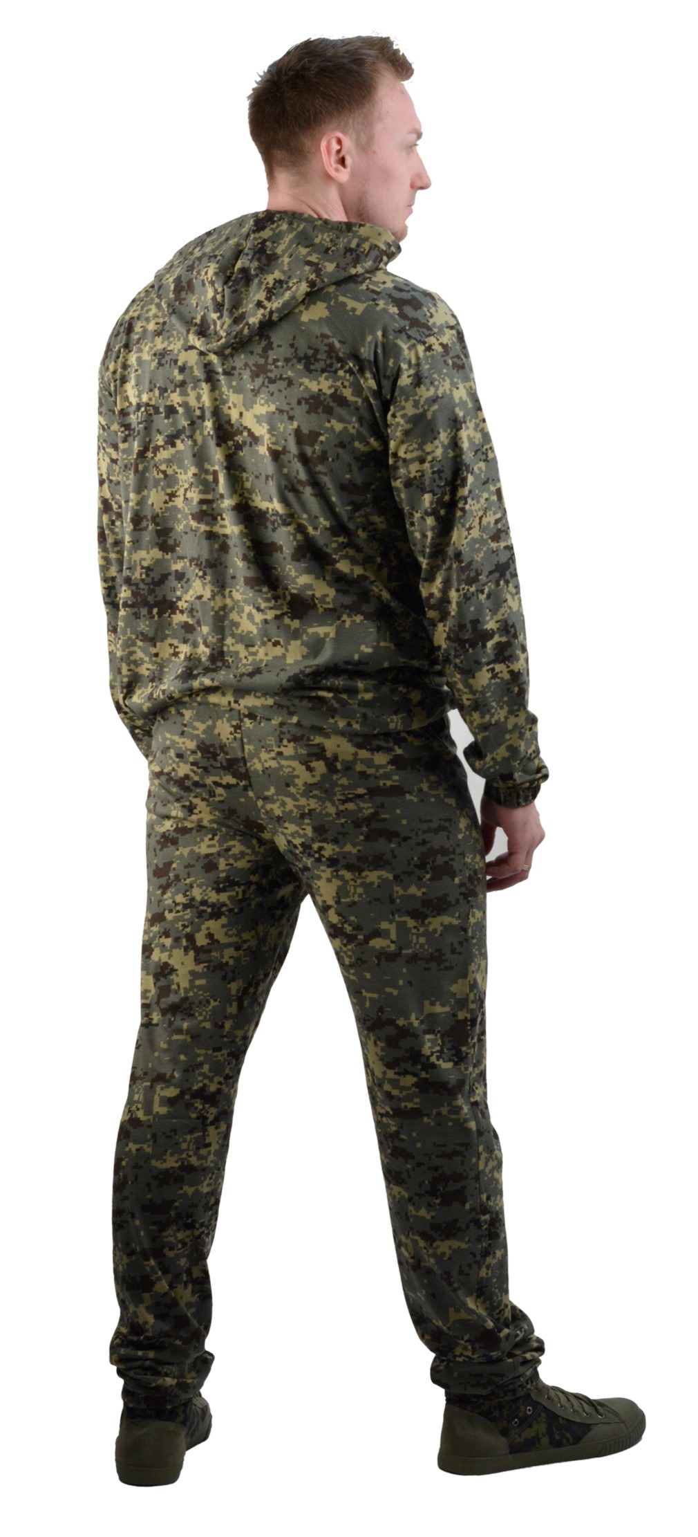 Костюм трикотажный "ТИР-3" серо-зеленая цифра (куртка + брюки 100%х/б). Фото N2